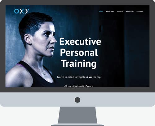 Ox executive personal training website design with a focus on optimizing user experience and navigation.